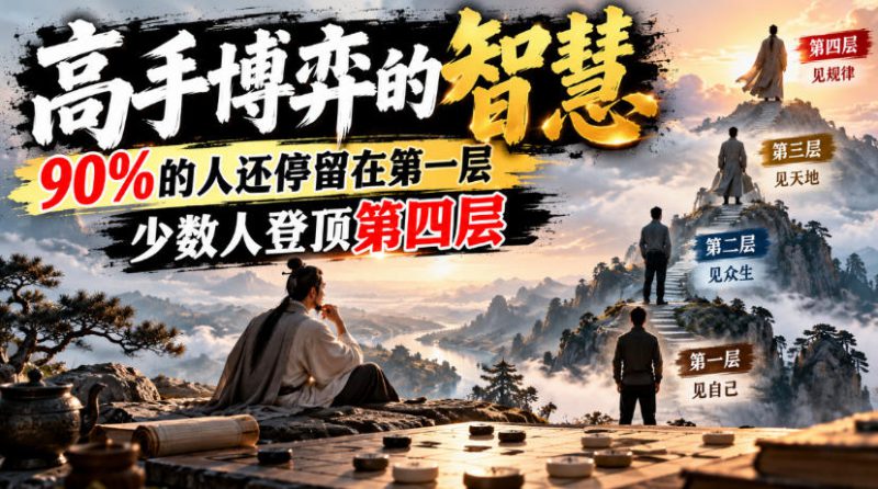 付费文章：高手博弈的智慧，90%的人还停留在第一层，少数人登顶第四层——生财有道创业项目网-生财有道