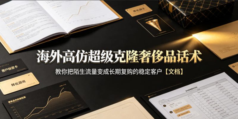海外高仿超级克隆奢侈品话术，教你把陌生流量变成长期复购的稳定客户【文档】——生财有道创业项目网-生财有道