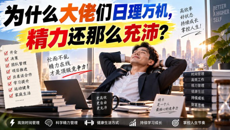 付费文章:为什么大佬们日理万机,精力还那么充沛?——生财有道创业项目网-生财有道