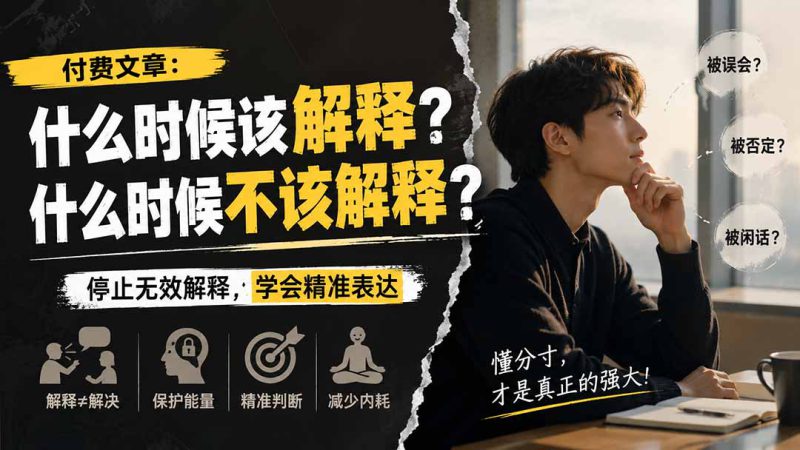 （20223期）付费文章：什么时候该解释？什么时候不该解释？_生财有道创业项目网-生财有道