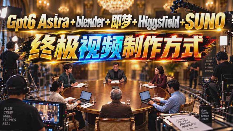 （20588期）GPT-6 Astra+Blender+即梦+Higgsfield+Suno=终极视频制作方式（无水印）_生财有道创业项目网-生财有道