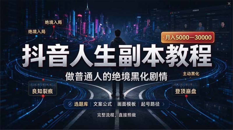 （20734期）抖音爆火AI人生副本赛道，28作品涨粉33万粉丝，看完自己便可产出爆款_生财有道创业项目网-生财有道