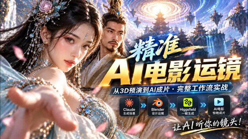 (20503期)AI视频终于能精准运镜了!Claude + Blender + Higgsfield 免费插件实测_生财有道创业项目网-生财有道