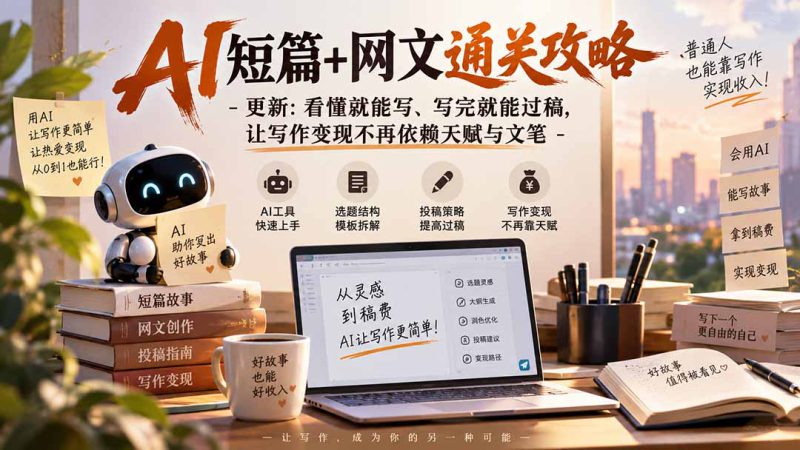 （20578期）AI短篇+网文通关攻略-更新0921：看懂就能写、写完就能过稿，让写作变现不再依赖天赋与文笔_生财有道创业项目网-生财有道