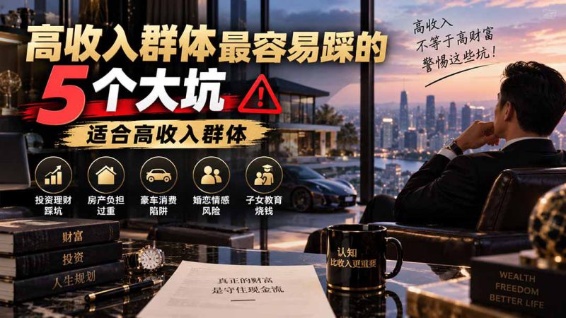 （20289期）付费文章：高收入群体最容易踩的5个大坑，适合高收入群体_生财有道创业项目网-生财有道