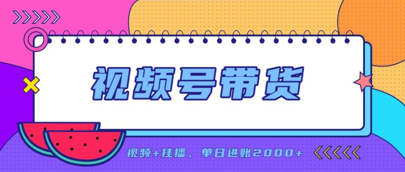 （20344期）日入2000+的副业，视频号带货，一部手机改写人生篇章，无需投资_生财有道创业项目网-生财有道