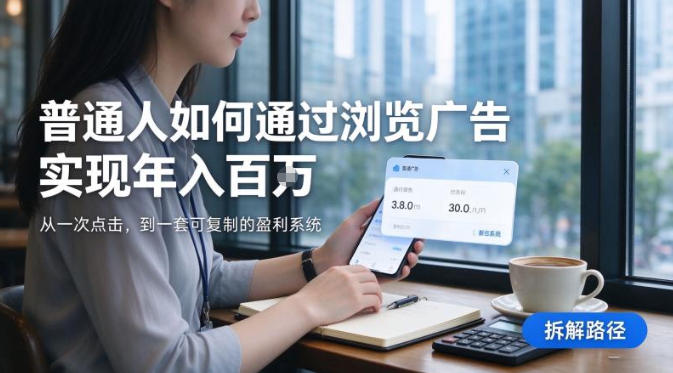 2026最新技术，24小时全自动浏览广告，全网独家项目，单台设备日入200+新手小白可快速上手，支持实地学习实地考察【揭秘】——生财有道创业项目网-生财有道
