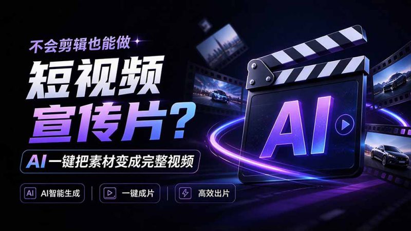 （21150期）我跪下来了！不会剪辑也能做短视频宣传片？ AI 一键把素材变成完整视频，真是神奇，OpenFilm 超省事_生财有道创业项目网-生财有道