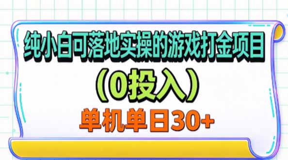 （20993期）纯小白可落地实操的游戏打金项目（0投入）单机单号30+_生财有道创业项目网-生财有道