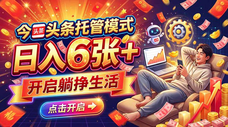 (21083期)今日头条AI托管模式,每天5分钟,最高月入5000+,操作超简单,零门槛_生财有道创业项目网-生财有道