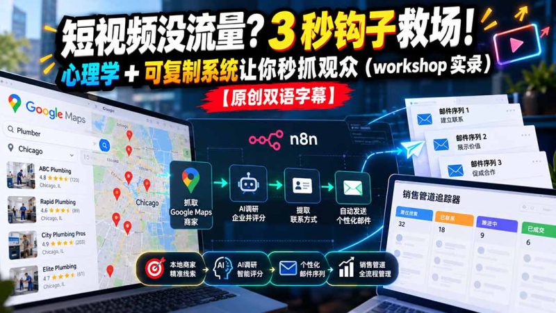 （21043期）短视频没流量？3 秒钩子救场！心理学 + 可复制系统让你秒抓观众（workshop 实录）【原创双语字幕】_生财有道创业项目网-生财有道