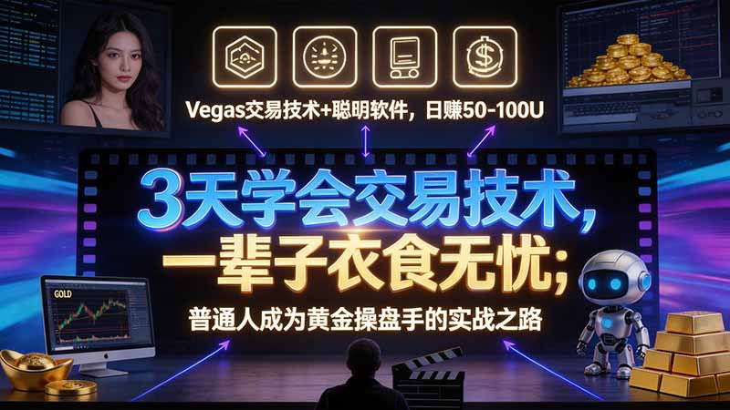 （21214期）3 天学会 顺势而为交易系统，趋势看得懂、下单有依据：软件自动帮你盯盘，新手也能稳定复利_生财有道创业项目网-生财有道